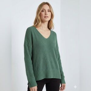 Lucky Brand Deep Green V-Neck Sweater